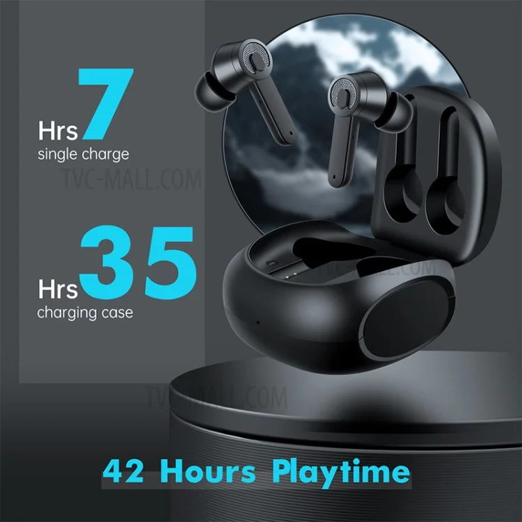 VINLLEY ES06 Bluetooth 5.1 TWS Smart Touch Control Auriculares Impermeables Auriculares Deportivos