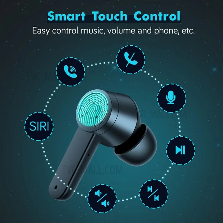 VINLLEY ES06 Bluetooth 5.1 TWS Smart Touch Control Auriculares Impermeables Auriculares Deportivos