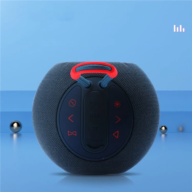 HOPESTAR H52 Portable Ball Forme Wireless Bluetooth Enceinte Bluetooth Extérieure FM Radio TF Aux Musique Subwoofer - Blanche