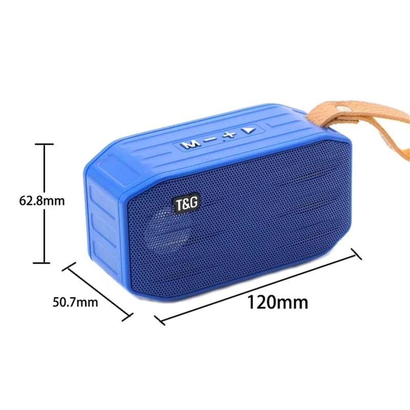 T&G TG296 Portable Bluetooth-compatible Speaker Waterproof Wireless Speaker Support TF Card/FM/3.5mm AUX/U Disk/Hard Disk/Hands-Free Calling (CE) - Blue
