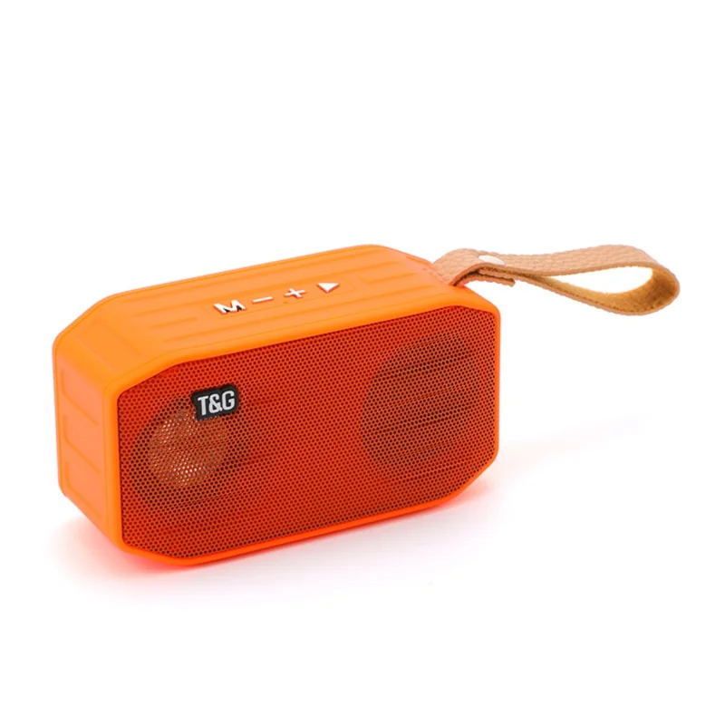 T&G TG296 Portable Bluetooth-compatible Speaker Waterproof Wireless Speaker Support TF Card/FM/3.5mm AUX/U Disk/Hard Disk/Hands-Free Calling (CE) - Orange