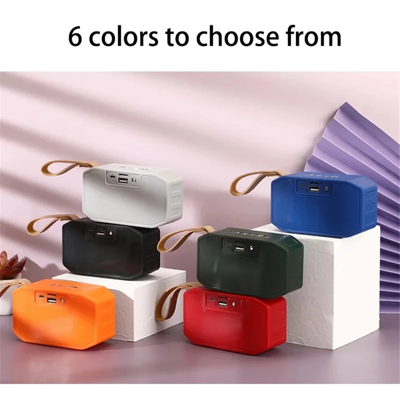 T&G TG296 Portable Bluetooth-compatible Speaker Waterproof Wireless Speaker Support TF Card/FM/3.5mm AUX/U Disk/Hard Disk/Hands-Free Calling (CE) - Orange