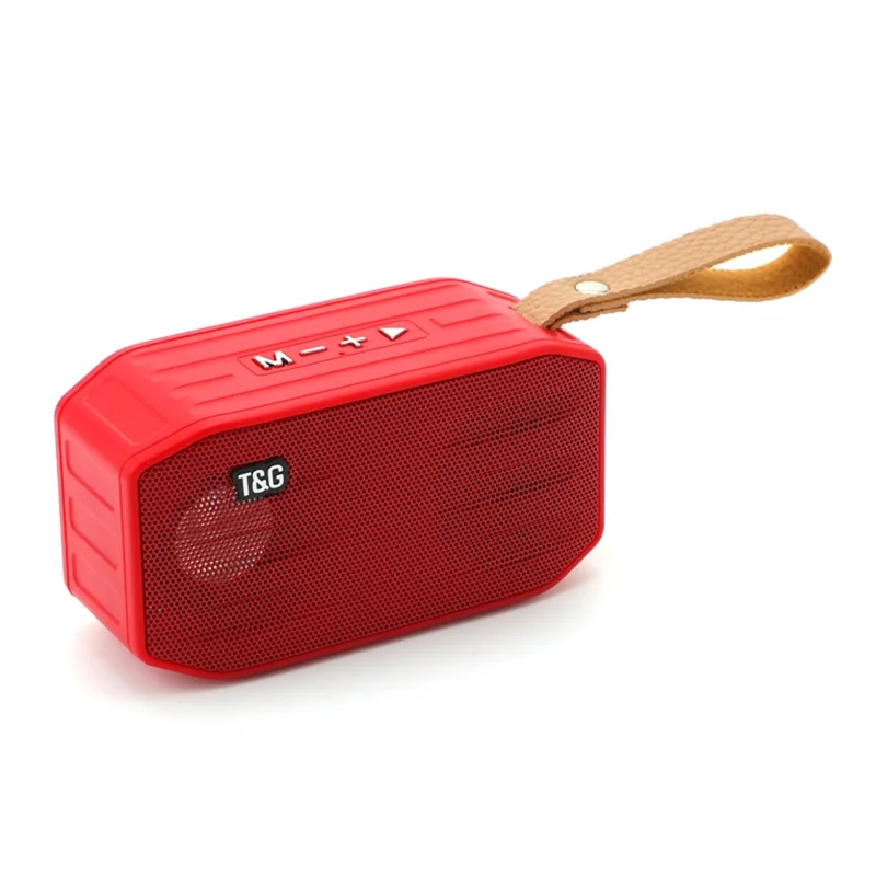 T&G TG296 Portable Bluetooth-compatible Speaker Waterproof Wireless Speaker Support TF Card/FM/3.5mm AUX/U Disk/Hard Disk/Hands-Free Calling (CE) - Red