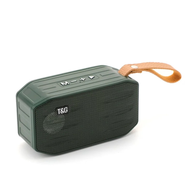T&G TG296 Portable Bluetooth-compatible Speaker Waterproof Wireless Speaker Support TF Card/FM/3.5mm AUX/U Disk/Hard Disk/Hands-Free Calling (CE) - Green