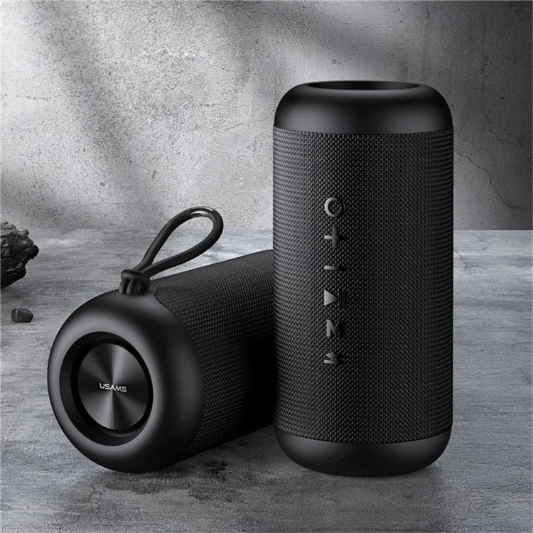 USAMS US-YX008 Outdoor Portable Bluetooth-compatible Wireless Stereo Speaker Deep Bass Waterproof Subwoofer Loudspeaker