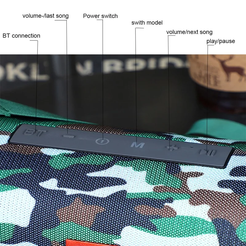 T&G TG322 Portable 20W Bluetooth-compatible Wireless Speaker High Power Waterproof Computer Subwoofer Speaker Sound Amplifier with RGB Light Support FM TF Card (CE) - Black