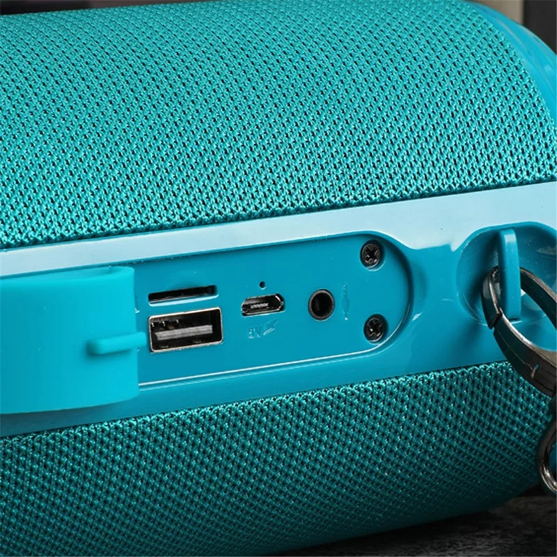 T&G TG537 RGB Licht Bluetooth-kompatibler Lautsprecher, Hochleistungs-Wasserfester Tragbarer Computer-Subwoofer-Lautsprecher, unterstützt FM und TF-Karte - Blau