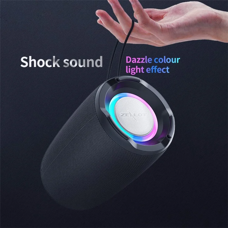 Портативная беспроводная колонка ZEALOT S61 с Bluetooth, для использования на улице, с функцией вызова и стереозвуком, сабвуфером