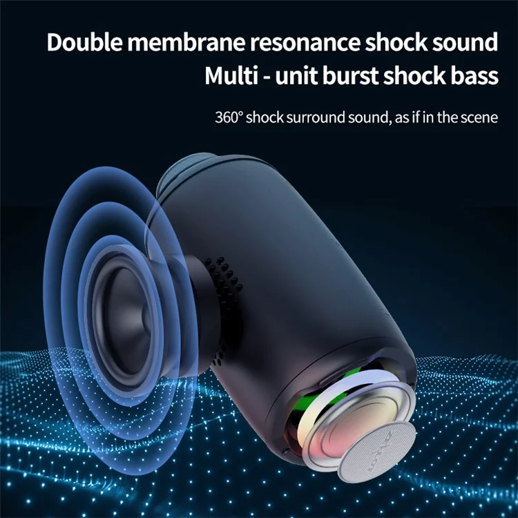 Портативная беспроводная колонка ZEALOT S61 с Bluetooth, для использования на улице, с функцией вызова и стереозвуком, сабвуфером