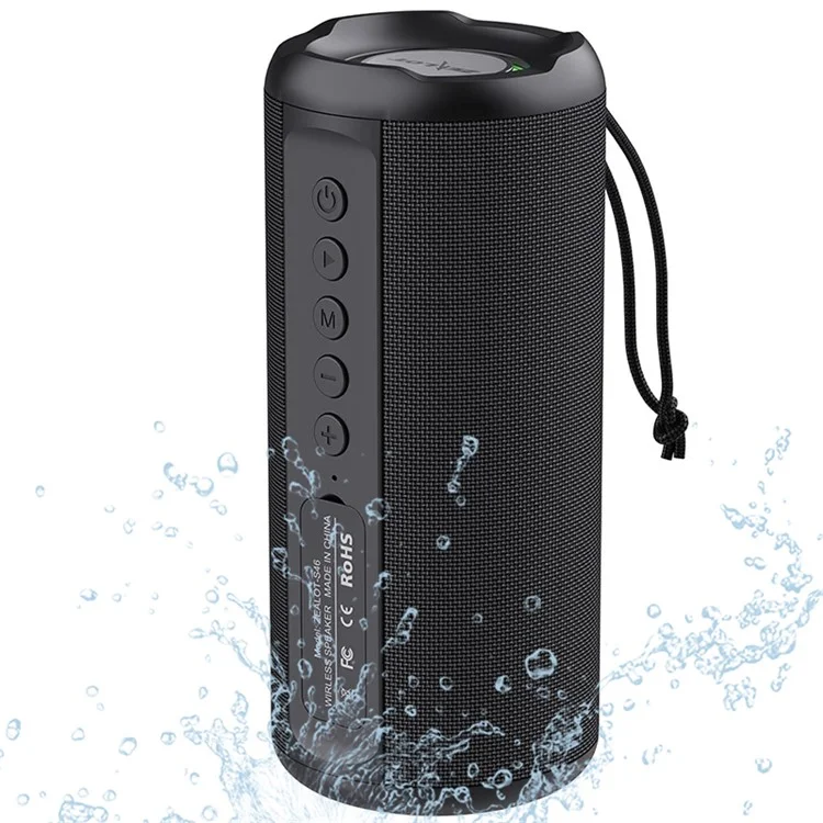 Zelot S46 Altavoz Bluetooth Inalámbrico Al Aire Libre IPX5 Impermeable Subwoofer Support AUX / TF CARD / U DISCO