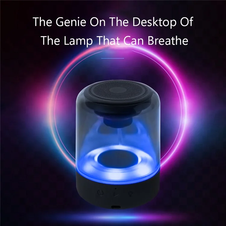 JY03 Speaker Wireless Portatile TWS Subwoofer Musica Stereo Trasparente RGB Light Speaker Per la Festa Della Camera da Letto Per la Casa
