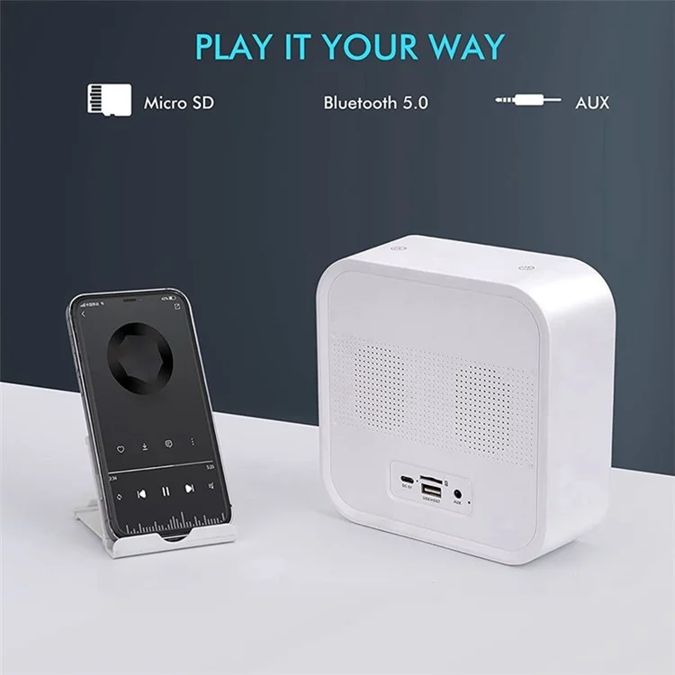 P10 Multifunction Bluetooth-compatible Speaker Color Changing LED Touch Mood Light Digital Alarm Clock Thermometer (CE Certified)