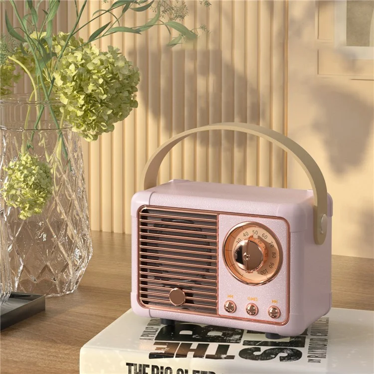 HM11 2nd Gen Retro Bluetooth-compatible Speaker Portable Wireless Speaker Support U-disk TF Card AUX - Blue