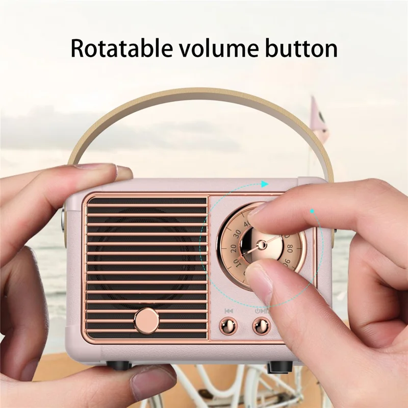 HM11 2nd Gen Retro Bluetooth-compatible Speaker Portable Wireless Speaker Support U-disk TF Card AUX - Green