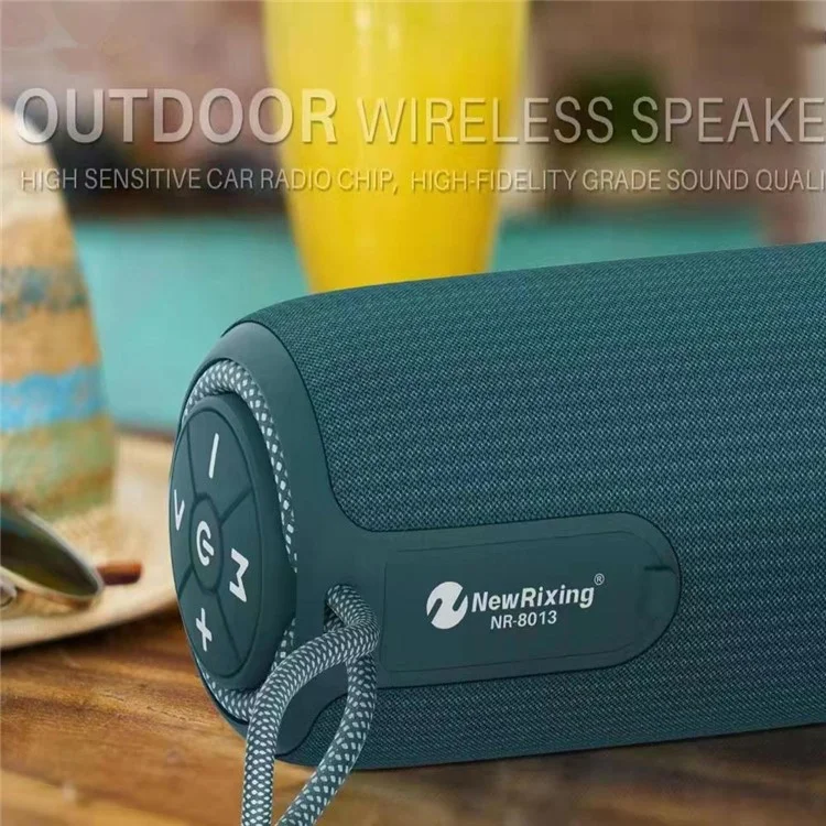 NewRixing NR8013 Altavoz Bluetooth Inalámbrico Portátil 10W Sooker Shooker Amp Support FM / TF Para Computadoras Portátiles Teléfonos Móviles (CE) - Azul