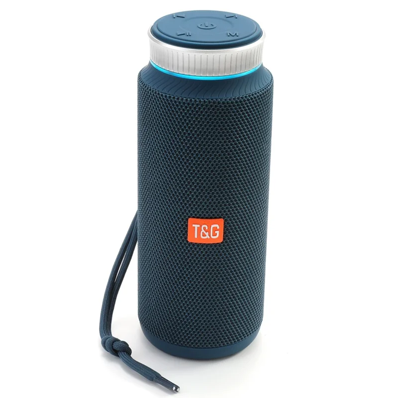 T&G TG326 Outdoor Bluetooth-compatible Speaker Portable Wireless Radio Speaker Sound Amp with Rotary Button Volume Control Support TF/U Disk (CE) - Blue
