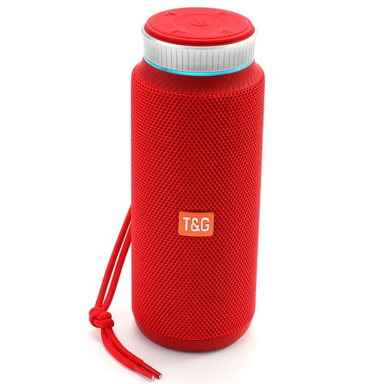 T&G TG326 Alto-falante Bluetooth Portátil Sem Fio Rádio de Som Amp com Botão de Controle de Volume Rotativo Suporte TF/U Disco (CE) - Vermelho