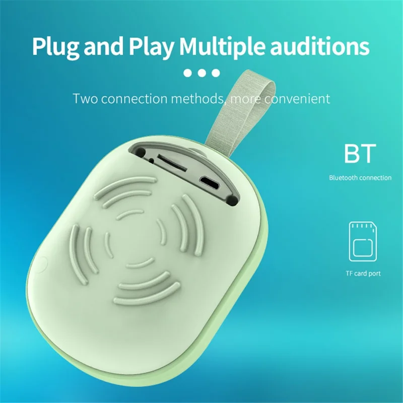 AFK BT513 Bluetooth-compatible Wireless Speaker Waterproof RGB LED Light Stereo Sound Supports 32G TF Card Playback CE Certificated - Green