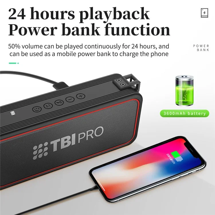 CYBORIS CYB-X7 Portable TWS Bluetooth Power Power Bank Parten