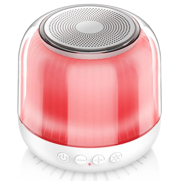 Altavoz Mini Portable JY12 Con 360 Grados de Luz RGB LED LED Cambio de Multicolor Bluetooth Subwoofer Inalámbrico - Blanco