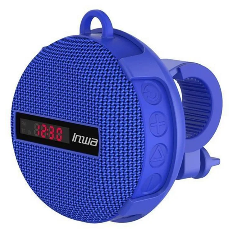 INWA Outdoor Riding Wireless Lautsprecher mit Smart LED-Digitalanzeige Tragbarer Bluetooth-Lautsprecher IPX65 Wasserdicht Subwoofer Sound Verstärker Unterstützung Freisprechfunktion (CE) - Blau