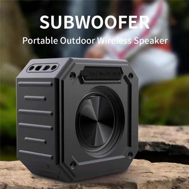 Cyboris X1 15W Basco Profundo Bluetooth Bluetooth Bluetooth Subwoofer Impermeable Al Aire Libre