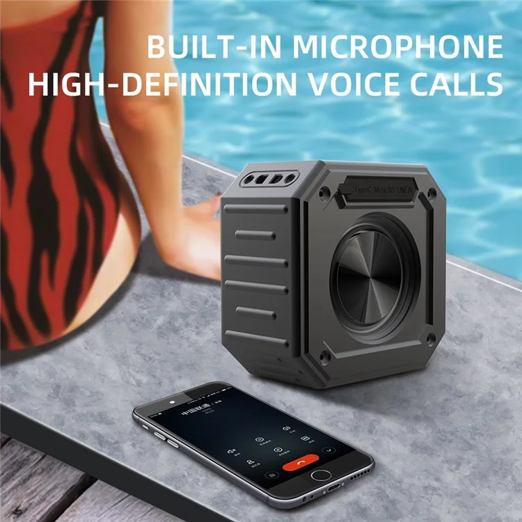 CYBORIS X1 15Вт Беспроводная Bluetooth-колонка с глубоким басом, портативная, для использования на открытом воздухе, водонепроницаемая, с сабвуфером