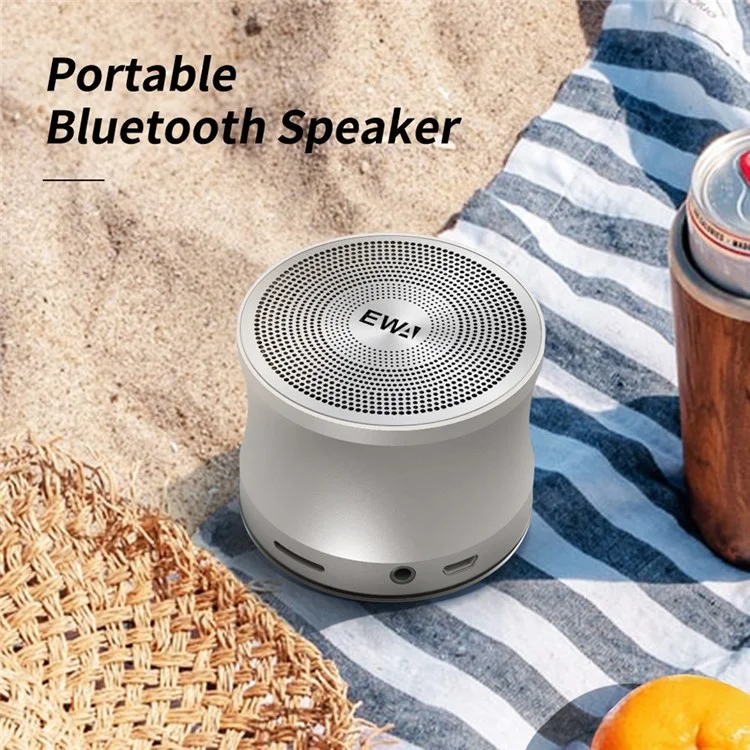 EWA A109 Pro Bluetooth 5.0 Portable TWS Speaker MP3 Music Player Subwoofer (com Certificado Ce) - Prata