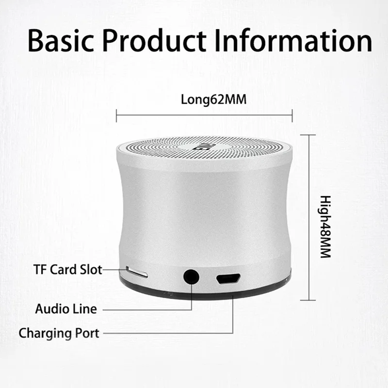 EWA A109 Pro Bluetooth-compatible 5.0 Portable TWS Speaker MP3 Music Player Subwoofer (with CE Certificate) - Black