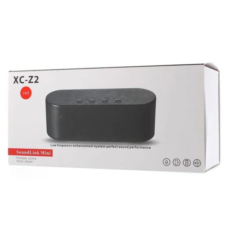 XC-Z2 Mega Bass Wireless Bluetooth Speaker with Mic Support TF Card/AUX Input - Black