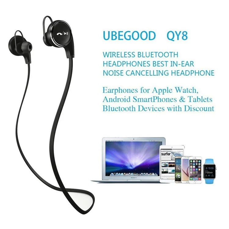 JAD QY8 Wireless Bluetooth 4.1 Headphone Sports Running In-ear Earphone with Mic
