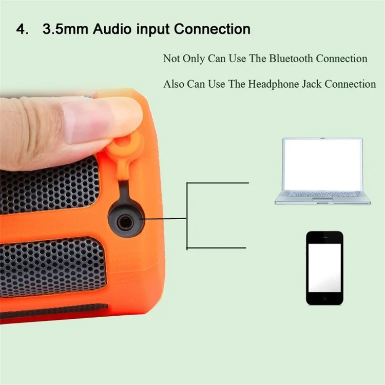 S777 2-in-1 IP64 10W Waterproof Bluetooth Speaker + 7000mAh Power Bank - Black
