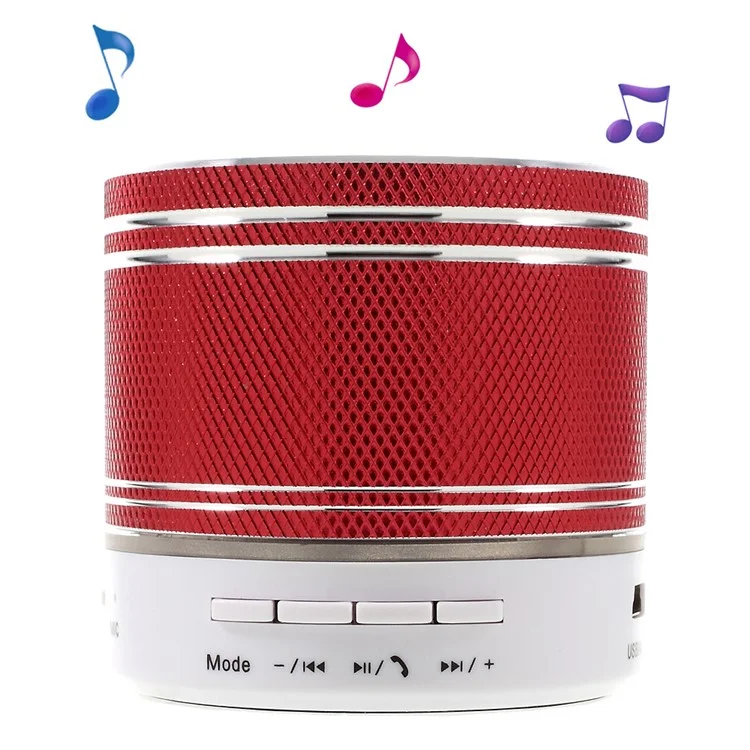 S37U Stereo Bluetooth Hands-free Speaker Support TF Card FM Radio - Red