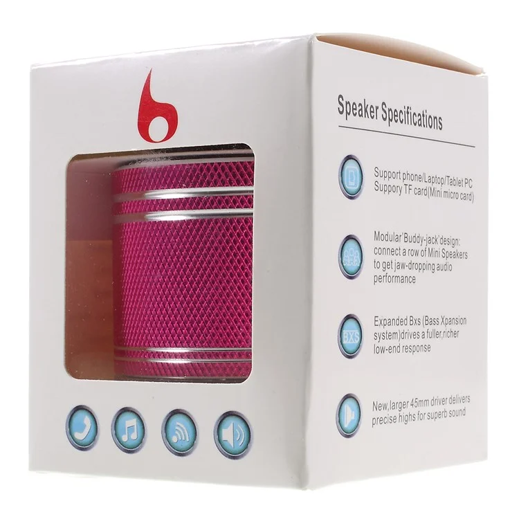 S37U Stereo Bluetooth Hands-free Speaker Support TF Card FM Radio - Rose