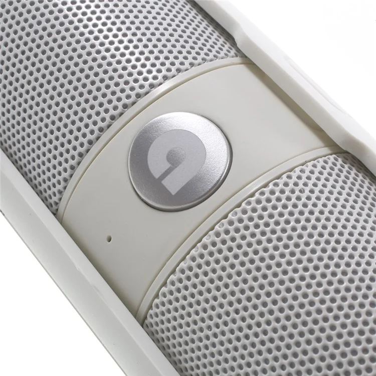 ATS-829 LED Mega Bass Bluetooth Speaker with TF Card Slot/AUX-in/FM Radio/Microphone for iPhone Samsung - White