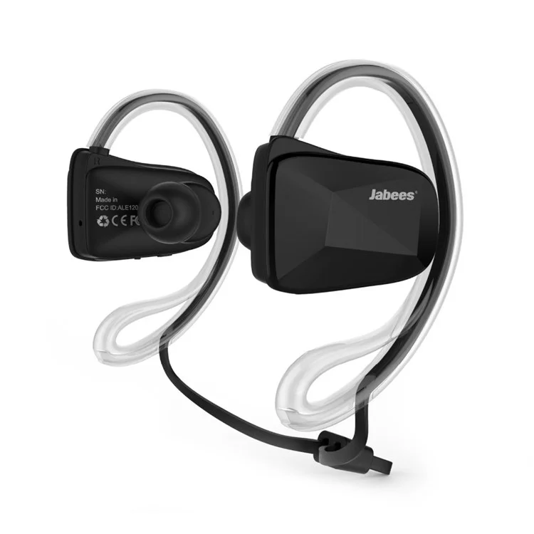JABEES BSport Ear Hook Bluetooth 4.0 Stereo Headset IPX4 Waterproof Sports Earphone with NFC - Black