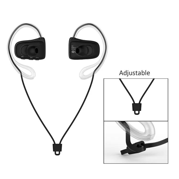 JABEES BSport Ear Hook Bluetooth 4.0 Stereo Headset IPX4 Waterproof Sports Earphone with NFC - Black