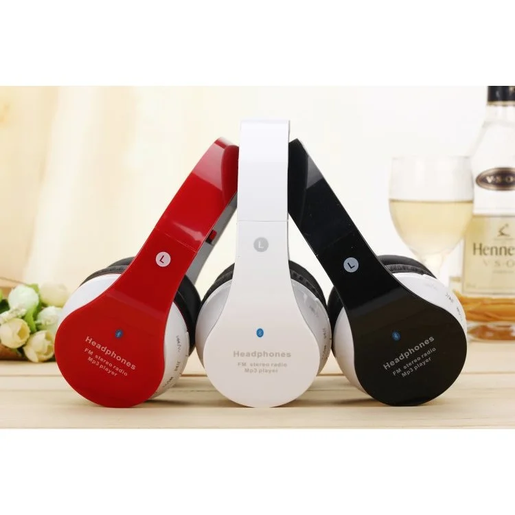 Bluetooth Mega Bass Over-ear Headphone Game Music Stereo Headset Support TF Card/FM - Black
