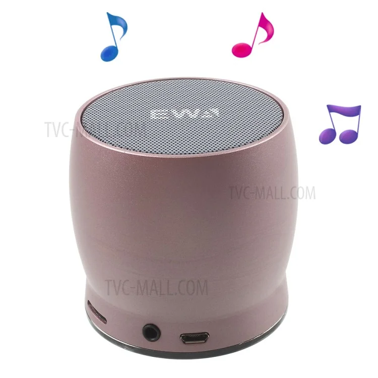 EWA A150 HiFi Bluetooth Speaker Subwoofer with Mic TF Card Slot AUX-in - Rose Gold