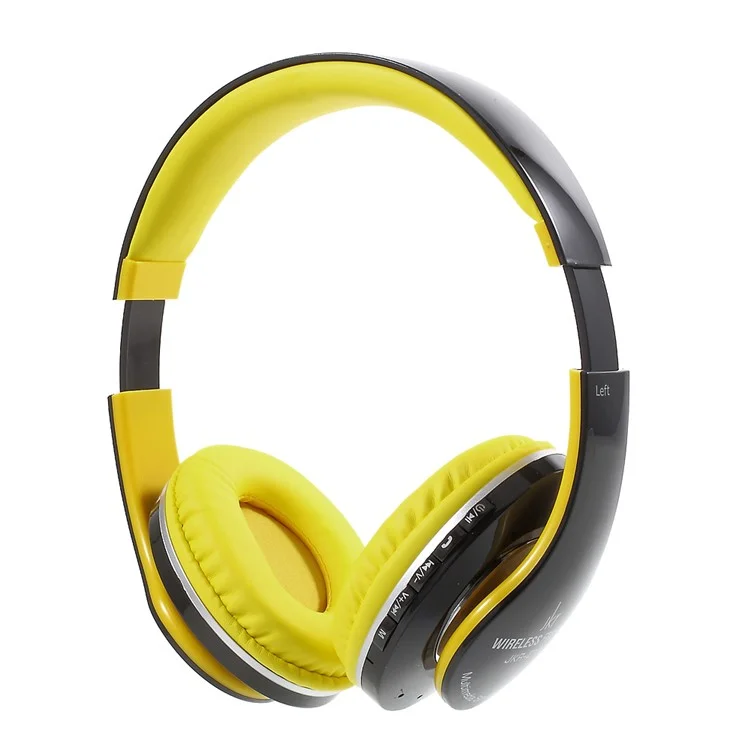 JKR-213B Stretchable Wireless Stereo Over-ear Bluetooth Headphone with Mic - Yellow