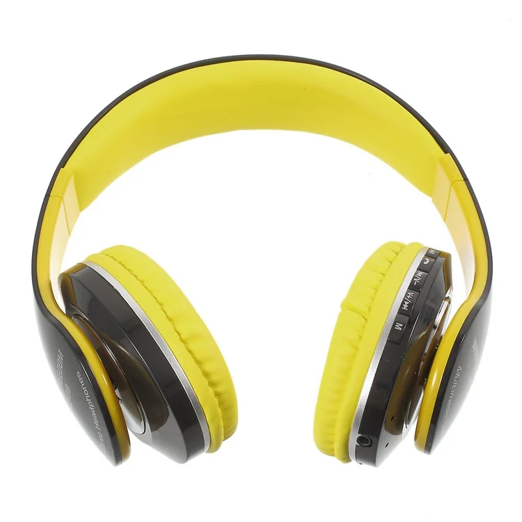 JKR-213B Stretchable Wireless Stereo Over-ear Bluetooth Headphone with Mic - Yellow