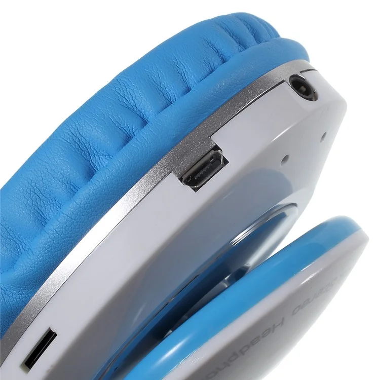 JKR-213B Wireless Bluetooth Over-ear Stereo Headset with Mic Support FM/TF Card - Blue