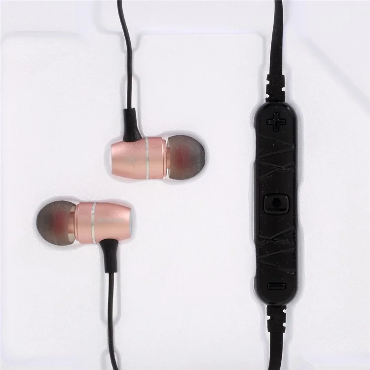 VORSON Bluetooth 4.1 In-ear Sport Magnetic Earphone for iPhone Samsung - Rose Gold