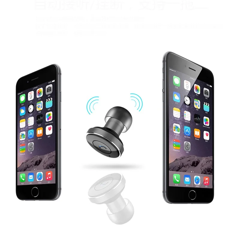 WUW 2 in 1 Car Bluetooth Headset Dual USB Quick Charger Wireless Earphone C12