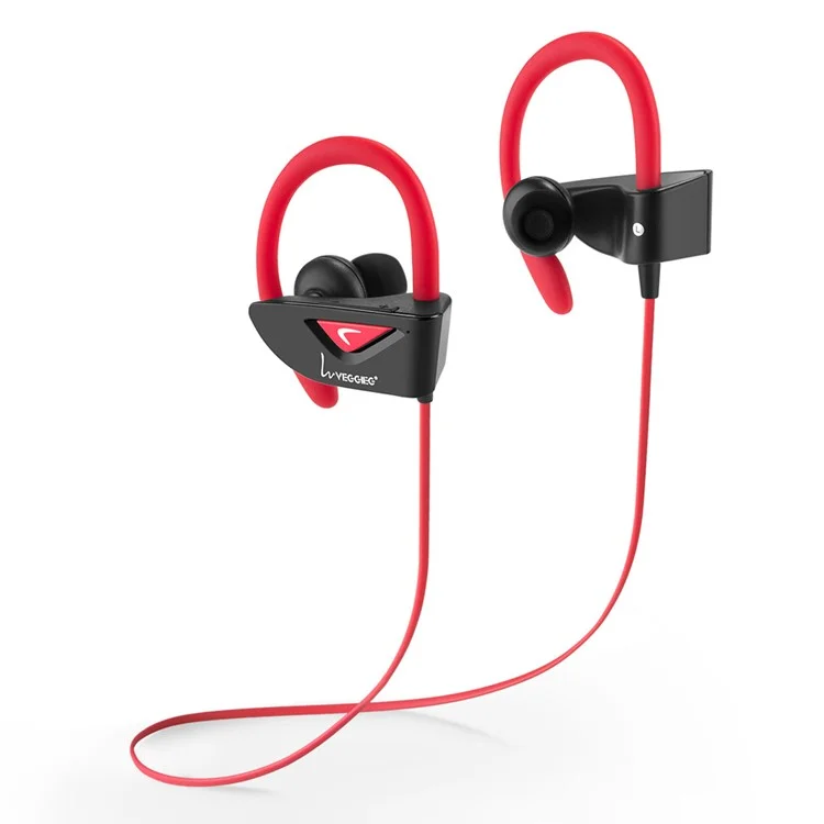VEGGIEG V8 Wireless Bluetooth Sports Headphone Headset - Red