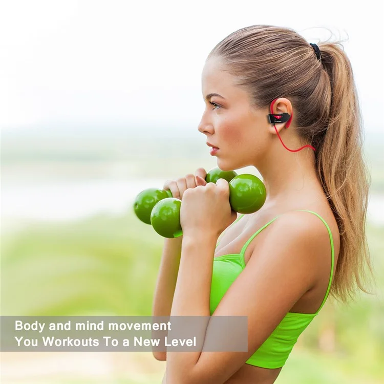 VEGGIEG V8 Wireless Bluetooth Sports Headphone Headset - Red
