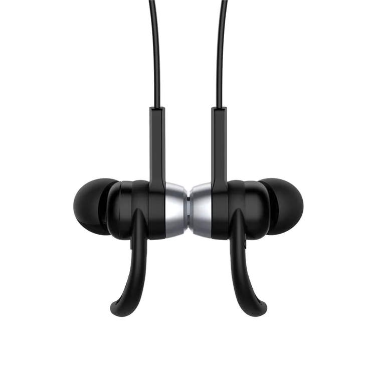 BASEUS B11 Licolor Magnet Bluetooth Earphone with Line-in Control for iPhone Samsung Etc. - Silver Colory Black