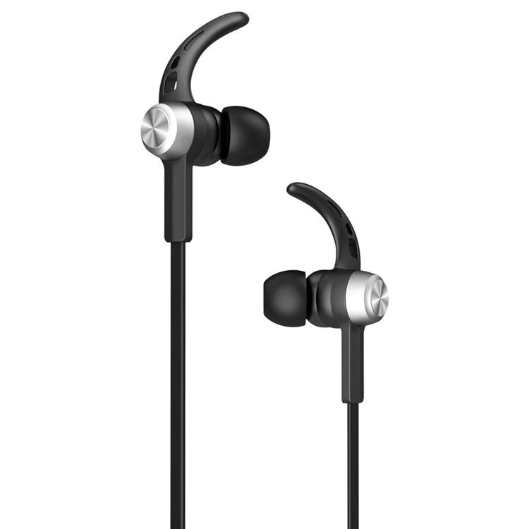 BASEUS B11 Licolor Magnet Bluetooth Earphone with Line-in Control for iPhone Samsung Etc. - Silver Colory Black