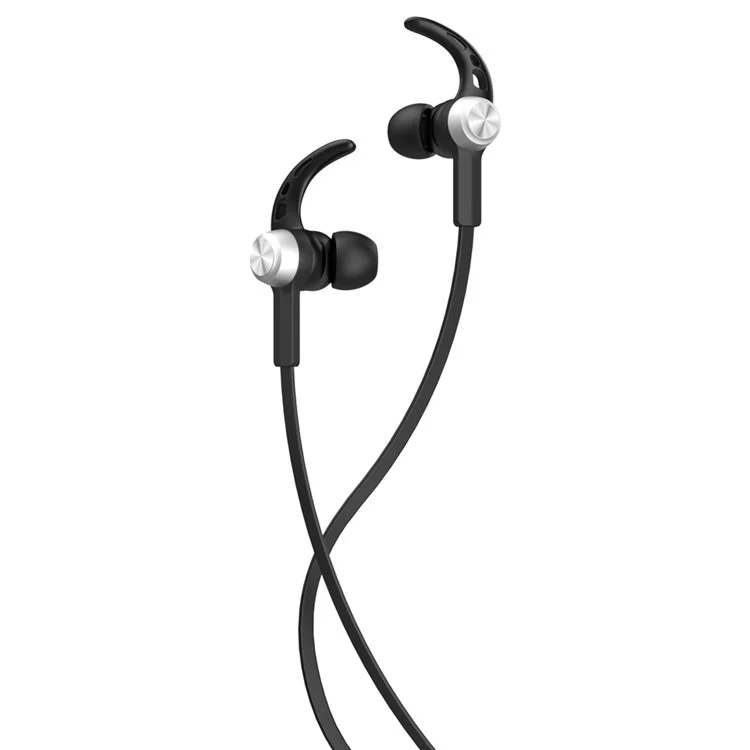 BASEUS B11 Licolor Magnet Bluetooth Earphone with Line-in Control for iPhone Samsung Etc. - Silver Colory Black