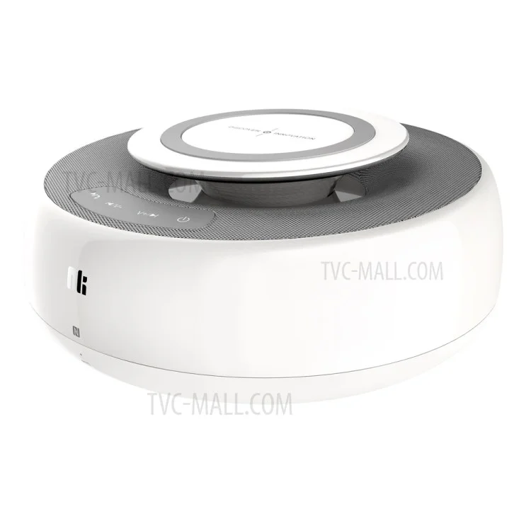 Chargeur Sans Fil Nillkin MC2 2 En 1 Haut-parleur Stéréo Bluetooth Avec MIC / AUX-IN / NFC - Blanc